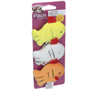 Paws Premium Fuzzy Fish Cat Toy with Catnip 3Ct