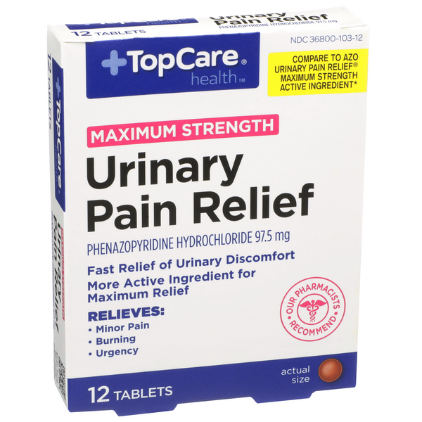 TopCare Urinary Pain Relief Tablets HyVee Aisles Online Grocery Shopping