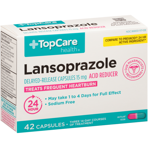 TopCare Lansoprazole 15mg Capsules 3-14 Day Course | Hy-Vee Aisles ...