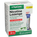 TopCare Nicotine Polacrilex 4Mg Mint Flavor Mini Lozenges Stop Smoking Aid