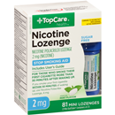 TopCare Nicotine Polacrilex 2Mg Mint Flavor Mini Lozenges Stop Smoking Aid