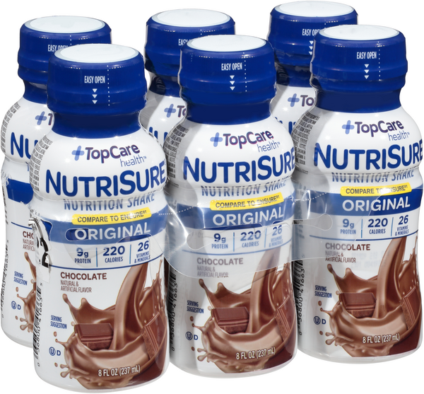 TopCare NutriSure Milk Chocolate Shake 6Pk | Hy-Vee Aisles Online ...