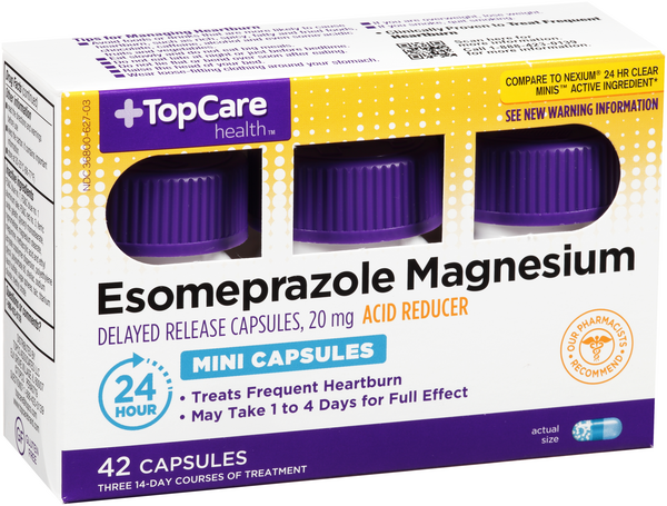 TopCare Esomeprazole Magnesium 20 Mg Acid Reducer Delayed Release Mini ...