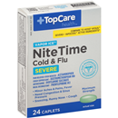 TopCare Nitetime Cold & Flu Severe Vapor Ice, Maximum Strength Caplets