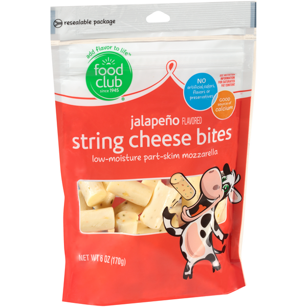 Jalapeno Flavored Low-Moisture Part-Skim Mozzarella String Cheese Bites ...