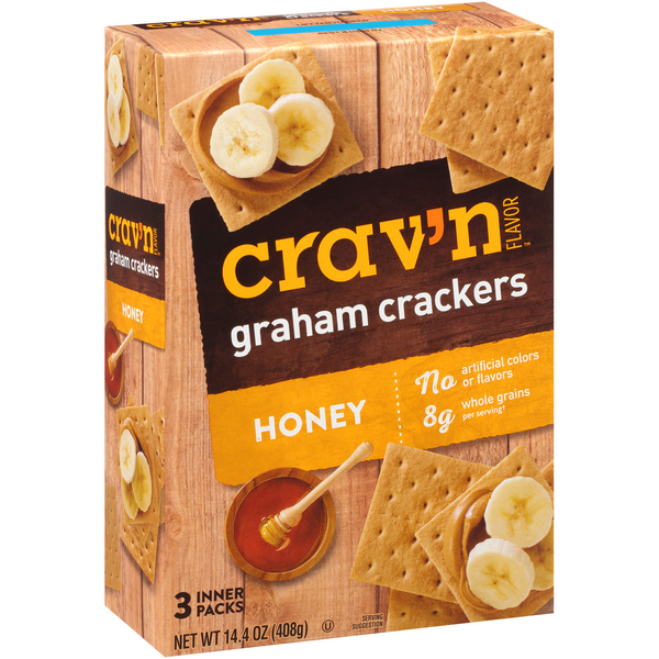 Crav'N Flavor Graham Crackers, Honey, 3 Inner Packs HyVee Aisles