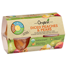 Full Circle Market Diced Yellow Cling Peaches & Bartlett Pears In Organic Grape And Lemon Juice From Concentrate 4-4 oz Bowls