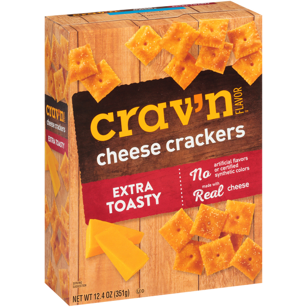 Crav'N Flavor Extra Toasty Cheese Crackers | Hy-Vee Aisles Online ...