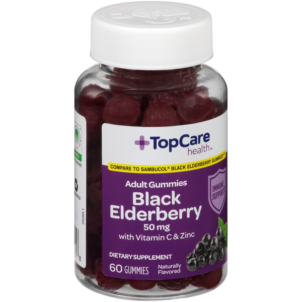 TopCare Black Elderberry 50 Mg With Vitamin C & Zinc Adult Gummies Hy