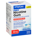 TopCare Nicotine Gum Stop Smoking Aid, 4 mg, Ice Mint Flavor