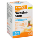 TopCare Nicotine Gum Stop Smoking Aid, 2mg, Soft Core, Fruit Wave Flavor