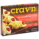 Crav'n Flavor Mini Uncured Beef Franks In Puff Pastry, Everything Seasoning 10 Count