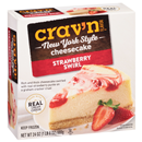 Crav'N Flavor New York Style Cheesecake, Strawberry Swirl, New York Style