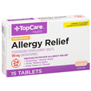 TopCare Allergy Relief, Non-Drowsy, 180 Mg, Tablets