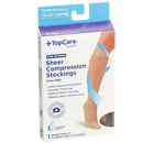 TopCare Health Women X-Large Sheer Compression Stockings Knee High, Nude