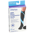 TopCare Health Men Dress Compression Socks Knee High XL Black