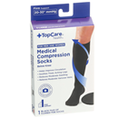 TopCare Health Men and Women Medical Compression Socks Below Knee X-Large Black