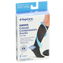 TopCare Health Women Casual Compression Socks Knee High Large Black Diamond Pattern