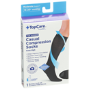 TopCare Health Women Casual Compression Socks Knee High X-Large Black