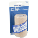 TopCare SelfGrip Bandage, Maximum Compression Wrap 4" Roll, Beige