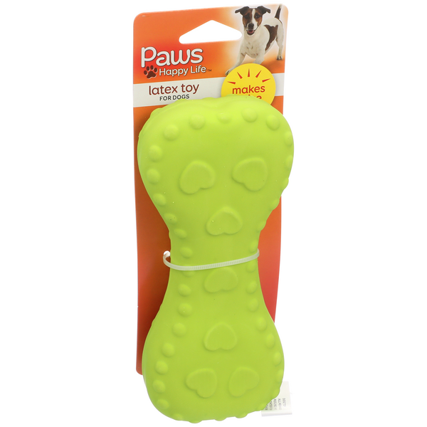 Paws Premium Bumpy Bone Stuffed Latex Squeaker Dog Toy | Hy