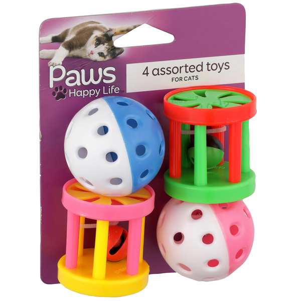 Paws Premium Balls and Rollers Cat Toys Hy-Vee Aisles Online Grocery  Shopping