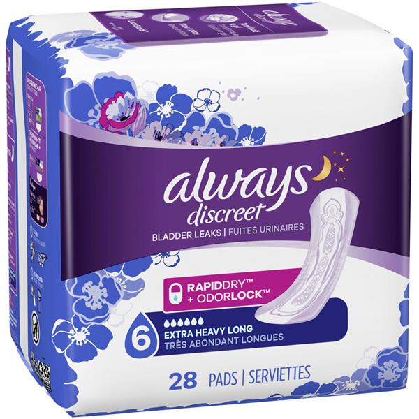 Always Discreet Ultimate Overnight Long Length Pads | Hy-Vee Aisles ...