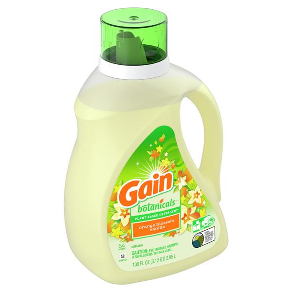 Gain Botanicals Orange Blossom Vanilla Liquid Laundry Detergent Hy