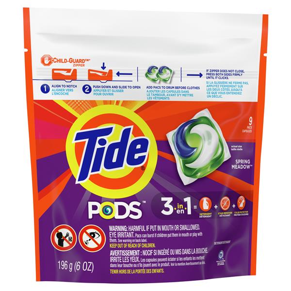 Tide Pods 3 in 1 Spring Meadow, 9 Count | Hy-Vee Aisles ...