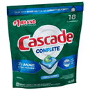 Cascade Complete ActionPacs, Dishwasher Detergent, Fresh Scent, 18Ct