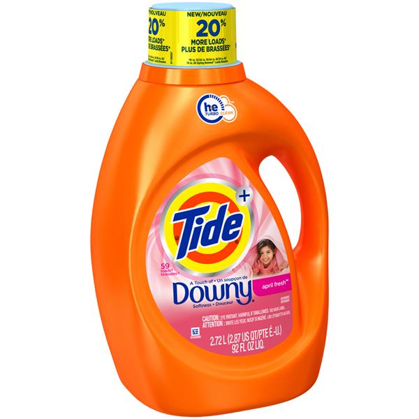 Tide Plus A Touch Of Downy High Efficiency Liquid Laundry Detergent ...