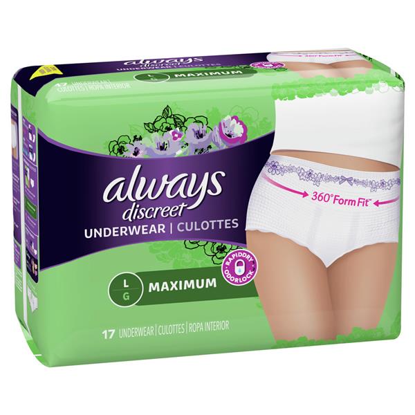 Always Discreet Underwear Maximum Large | Hy-Vee Aisles Online Grocery ...