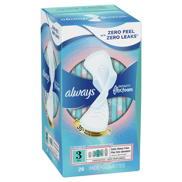 Always Infinity Size 3 Extra Heavy Flow with Wings | Hy-Vee Aisles ...