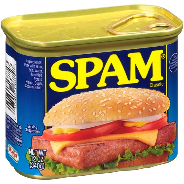 Spam canned promo meat