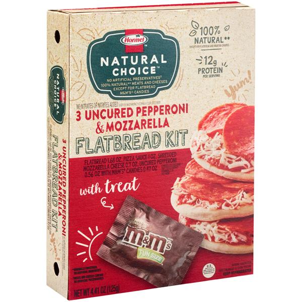 Hormel Natural Choice 3 Uncured Pepperoni & Mozzarella Flatbread Kit