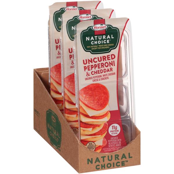 Hormel Natural Choice Uncured Pepperoni & Cheddar Cheese and Crackers