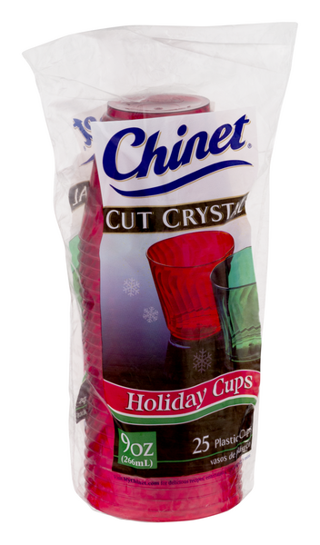 CUT CRYSTAL Chinet Cut Crystal 9 oz. Plastic Cups 25 ct Bag