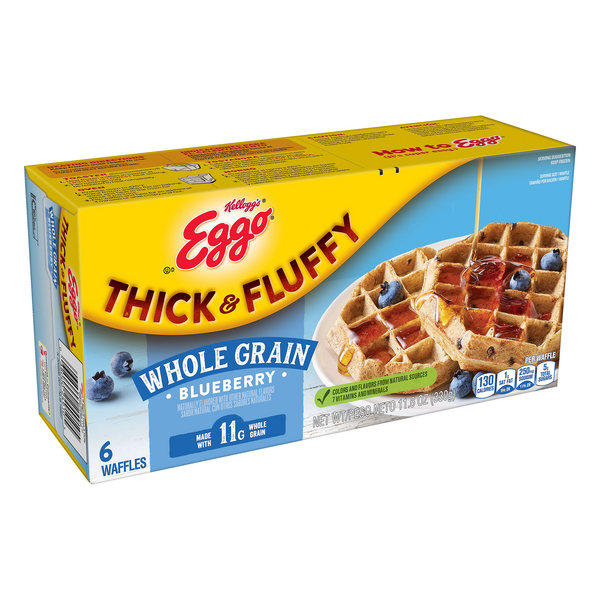 Eggo Thick Fluffy Waffles Whole Grain Blueberry 6ct Hy Vee Aisles Online Grocery Shopping