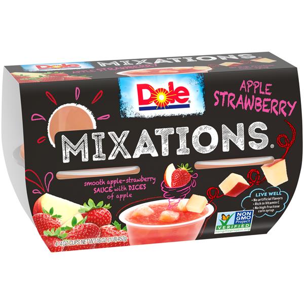 Dole Mixations Apple Strawberry Fruit Cups 4Pk HyVee Aisles Online