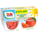 Dole Red Grapefruit Sunrise In A Blend of 100% Fruit Juices 4-4 oz Cups