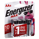 Energizer MAX Alkaline AA Batteries, 8 Pack