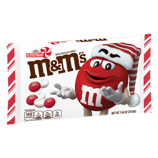 M&M'S, Holiday White Peppermint Chocolate Candy Bag