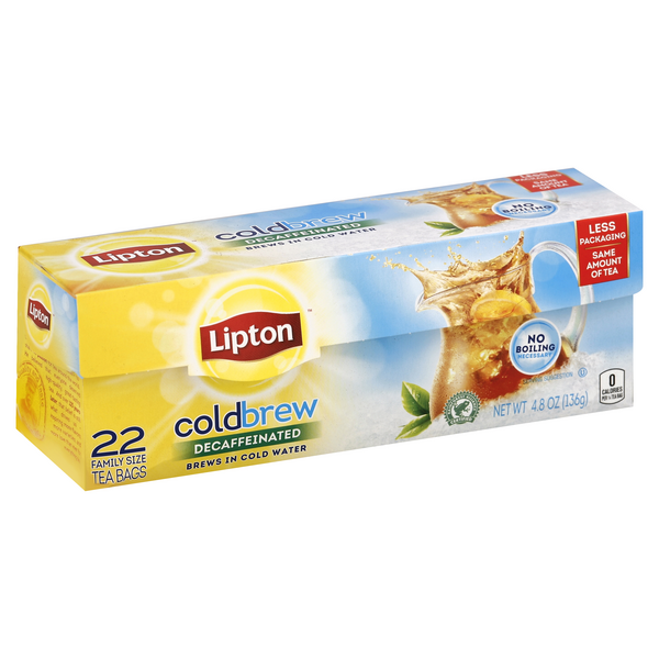 Lipton Cold Brew Decaffeinated - 22Ct Family Size Bags | Hy-Vee