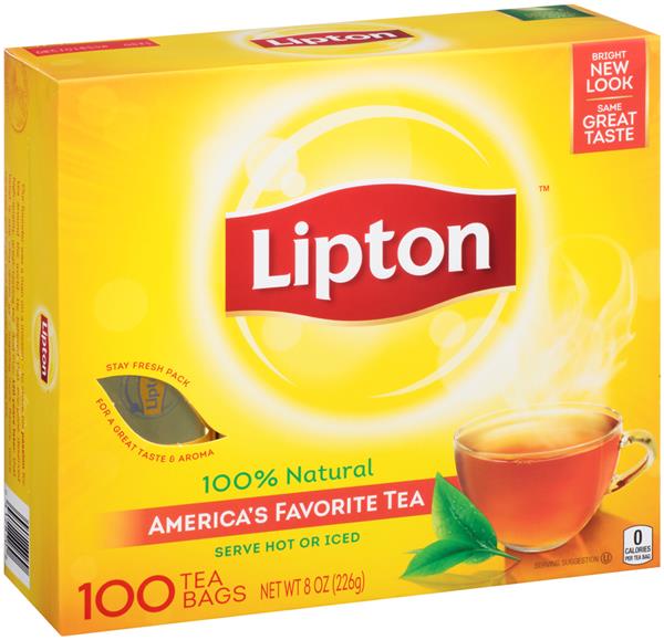 Lipton 100 Natural Tea Bags 100Ct HyVee Aisles Online Grocery Shopping