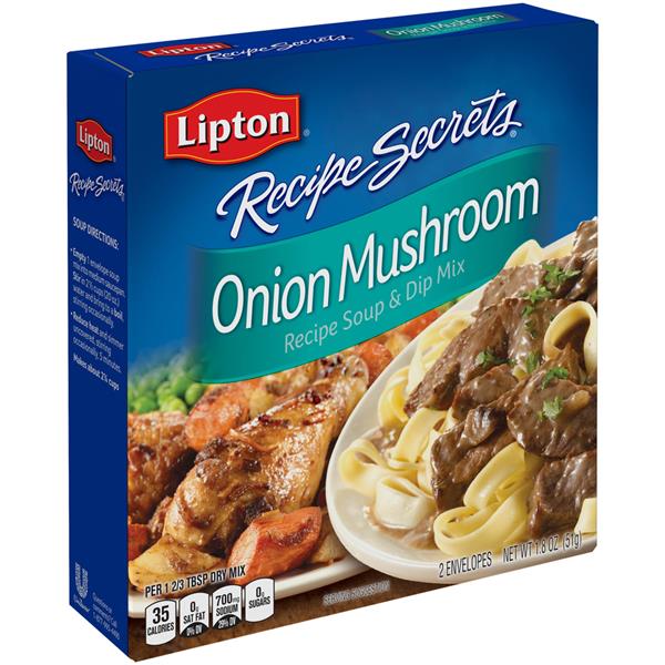 Lipton Recipe Secrets Onion Mushroom Recipe Soup & Dip Mix ...