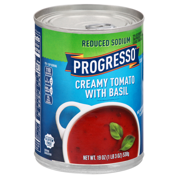 Progresso Reduced Sodium Creamy Tomato Basil Soup | Hy-Vee Aisles ...