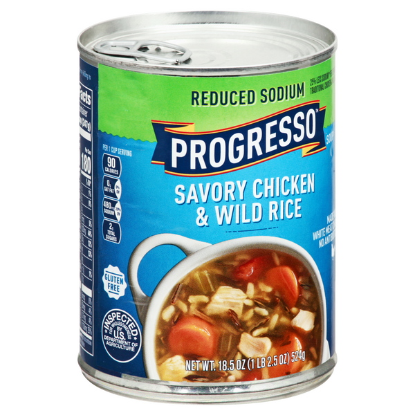Progresso Reduced Sodium Chicken & Wild Rice Soup | Hy-Vee Aisles ...