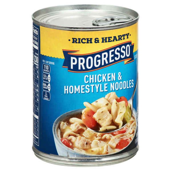 Progresso Rich & Hearty Chicken & Homestyle Noodles Soup | Hy-Vee ...