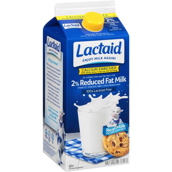 Lactaid 100% Lactose Free Reduced Fat Calcium Enriched Milk | Hy-Vee ...