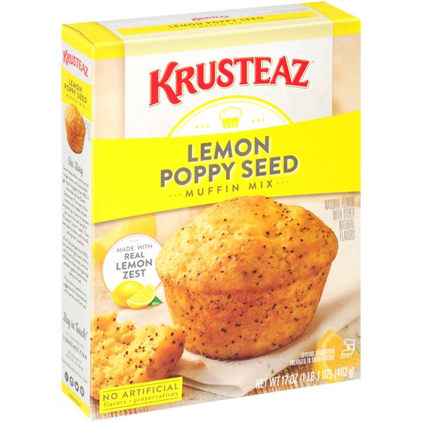 Krusteaz Lemon Poppyseed Muffin Mix Hy Vee Aisles Online Grocery Shopping